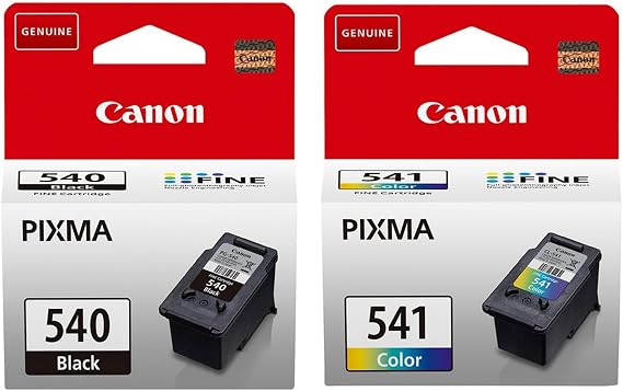 Canon PG-540 Black & CL-541 Colour Original Ink Cartridges - For PIXMA TS5150 TS5151 MX375 MX395 MX435 MX475 MX515 MX525 MX535 MX455 MG2150 MG2250 MG3150 MG3250 MG3255 MG3550 MG3650 MG4150 MG4250