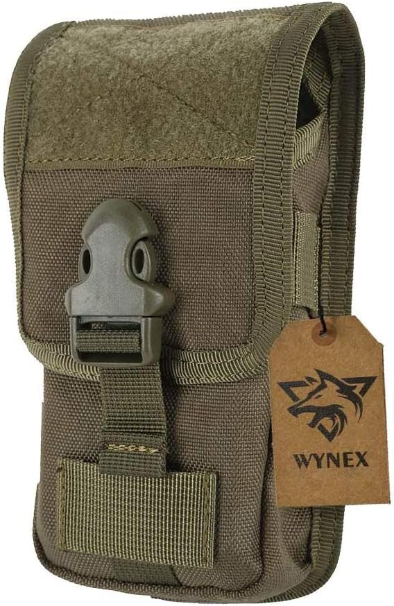 WYNEX Cell Phone Holster Pouch, Tactical Smartphone Pouches EDC Cellphone Case Molle Gadget Bag Molle Attachment Belt Holder Waist Bag Applicable Most Type