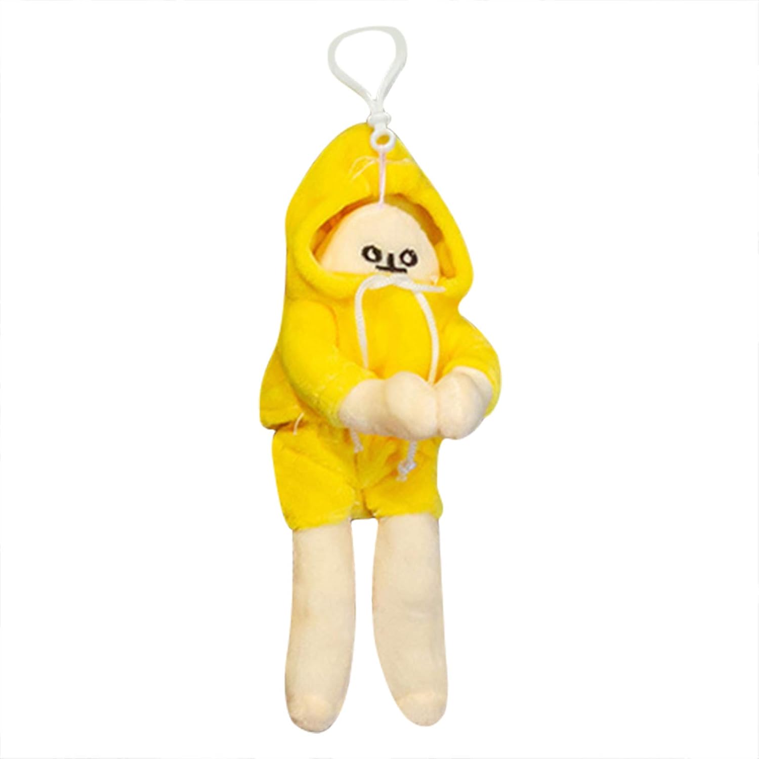 Cute Banana Man Doll Funny Stuffed Toy Changeable Doll Plush Toy Pillow Doll Dress Doll Decompression Toy for Birthday Party Festivals Yellow-7inch