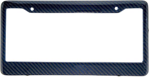 BLVD-LPF OBEY YOUR LUXURY Real 100% Blue Carbon Fiber License Plate Frame Tag Cover FF - C with Matching Screw Caps - 1 Frame