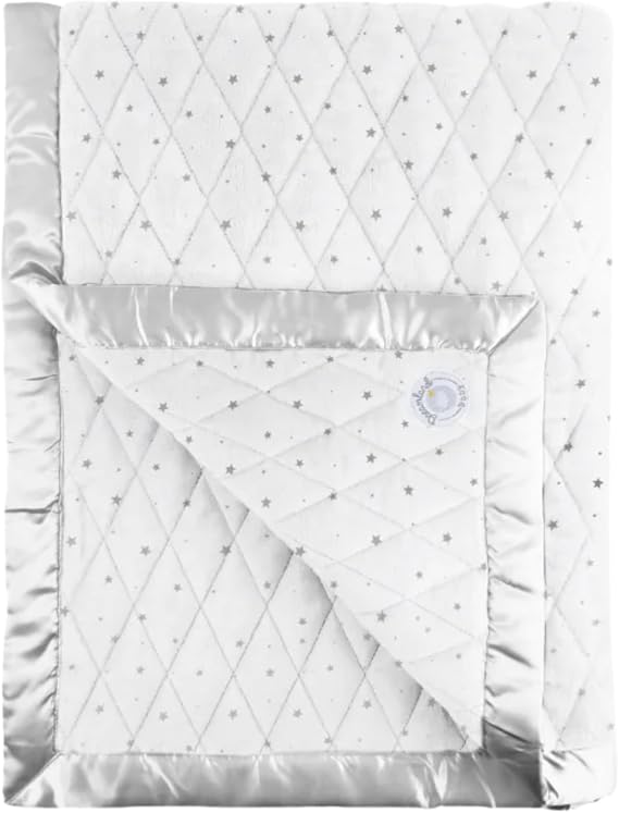 Dreamland Baby 4lb Weighted Blanket for Kids (White with Grey Stars)