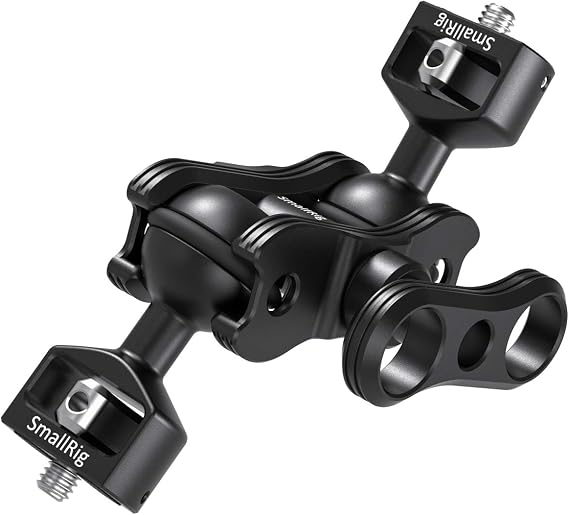 SMALLRIG Articulating Magic Arm Camera Monitor Arm with Double Ball Heads (1/4" Screw) for Field Monitor, LED light, Audio Recorder - 2070