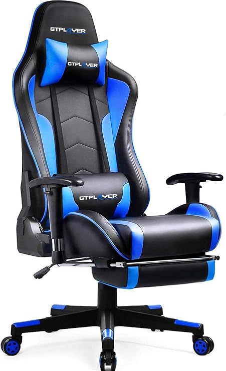 GTPLAYER Gaming Chair Ottoman with Speaker, Game Chair, Footrest, Desk, Reclining, PC Chair, High Back, Adjustable Lumbar Support, PU Leather, "Our company's separately purchased GTPLAYER USB adapter