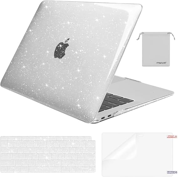 MOSISO Compatible with MacBook Air 13 inch Case M1 2022-2018, Transparent