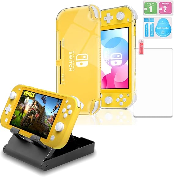 Adjustable Stand Compatible with Switch Lite,TPU Case for Nintendo Switch Lite