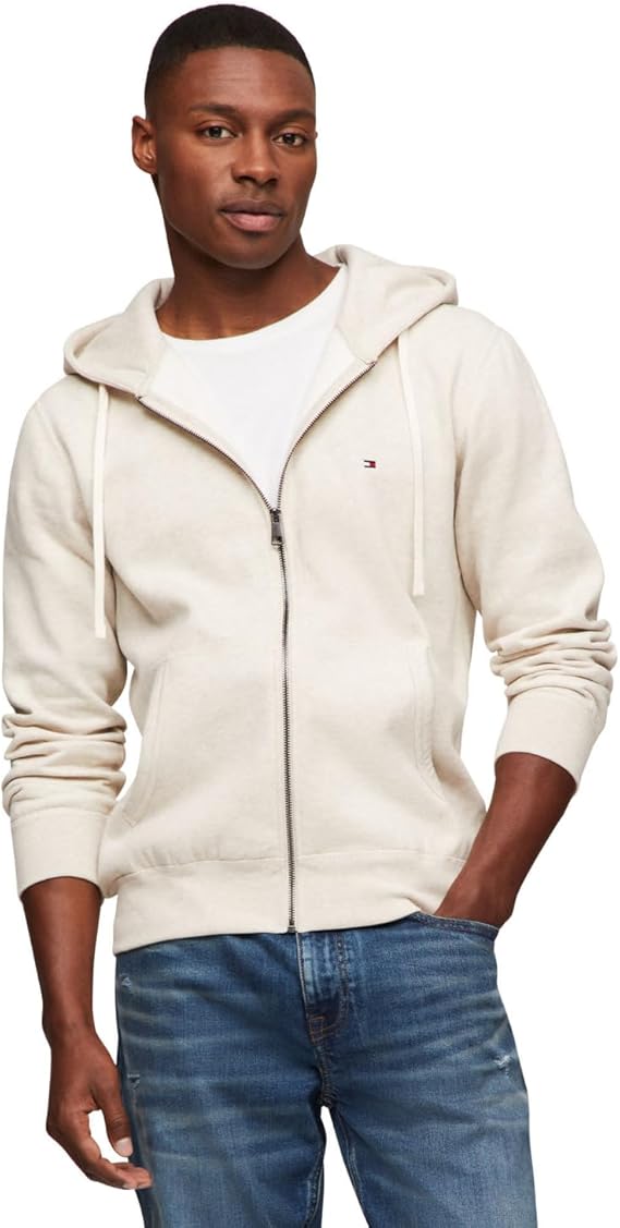 Tommy Hilfiger Men's Medium Weight Fleece Full Zip Up Hoodie