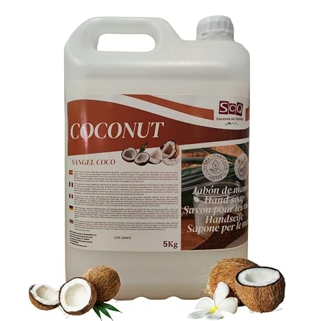 Liquid Hand Soap 5L Liquid Soap for All Skin Types pH Neutral Coconut Fragrance Daily Cleansing Gel Cleansing Gel Cleansing Gel Cleanses and Nourishes Skin with Good Lather