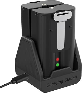 Kidjoyo 2 Pack Replacement Battery for Ring Doorbell - 7200mAh Rechargeable Quick Release Batteries with Charger Station for Ring Doorbell Stick Up Cam Spotlight Cam and Other Cam, Long-Lasting Life