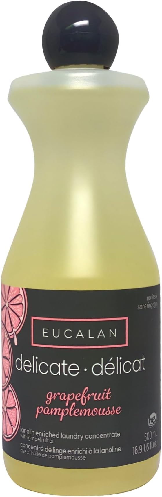 Eucalan - Concentrated Laundry enriched with lanolin - Ecological, Delicate, Suitable for Wool, Crocheted and Knitted - Grapefruit 1x 500 ml