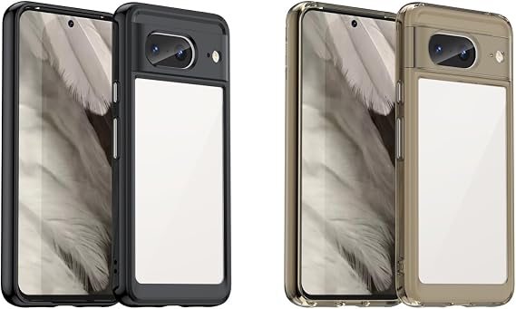 Microcase Google Pixel 8 Shield Serisi Darbeye Dayanıklı Yarı Esnek Plastik TPU Kılıf - AL8100 (Füme)