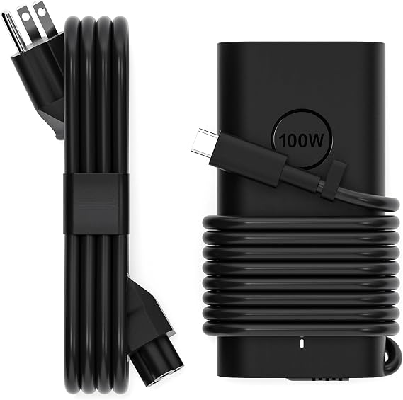 100W Type C USB-C Laptop Charger Fit for Dell Latitude 9440 9510 9520 7640 Precision 5480 3580 3480 Inspiron 14 16 5000 7000 7440 Adapter Power Cord