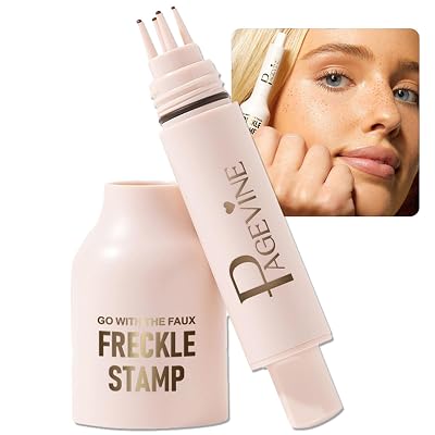 Faux Freckle Stamp Pen, Waterproof Fake Freckles Stain Marker Pencil Tool for Natural and Lifelike Sunkissed Face Freckle Makeup, Quick Dry & Long-Lasting Freckle Stamp 1# Light