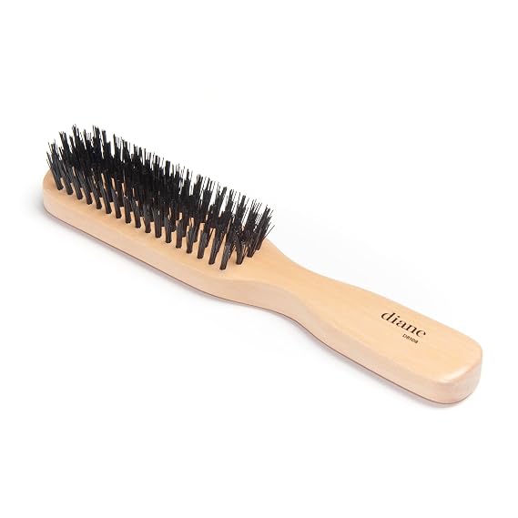 Diane 100% Nylon Bristle Styling Brush for Men and Barbers Hard Bristles for Thick to Coarse Hair Use for Detangling, Styling and Wave Styles
