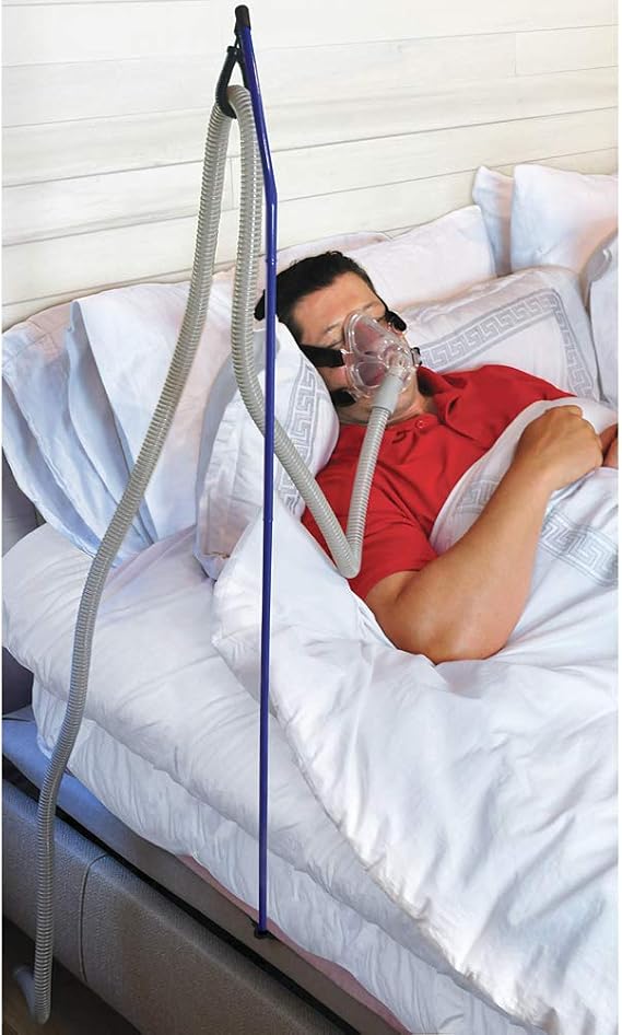 Blue Jay An Elite Healthcare Brand Hold My CPAP Hose Adjustable Tubing Hose Holder Perfect for Patients Sleep Time - Respiratory Machine Accessories - Rotatable Hose Lift Helps Facilitate