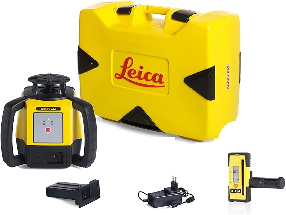 Leica Geosystems Rugby 610, Rotary Laser, Self Levelling, Horizontal, Yellow/Black 6008613