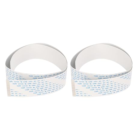 Raguso 2Pcs Printer Flexible Ribbon Cable Printer FFC Flexible Flat Cable Flexible Ribbon Cable Printer Flexible Flat Cable for XP600(150cm/59.1in)