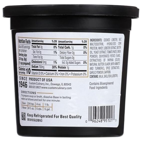 Custom Culinary Gold Label Lobster Base, 1 Pound -- 6 per case.