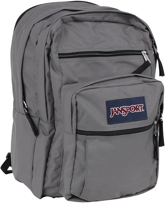 Jansport Large Capacity Big Student Backpack JS0A47JK 7H6 Casual Bag Side Pocket PC Compartment (Gray/F/Men's, Lady's) [Parallel Import]