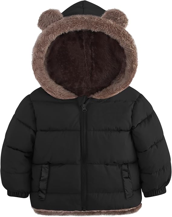 Enlifety 6M-5T Baby Toddler Winter Coat Boys Girls Puffer Jacket with Hood