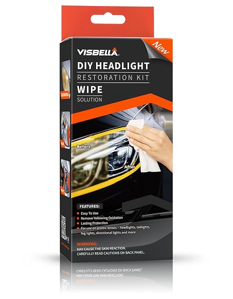Visbella Auto Vehicle Headlight Restoration Kit, DIY Car Care Electric Repair Kit to Restore Oxidation Hazy Yellow Scratch for Headlights, Taillights,