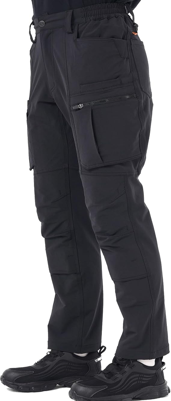 Men's 4 Way Stretch Outdoor Cargo Pants All Season with Multi Pocket Utility Work Pant