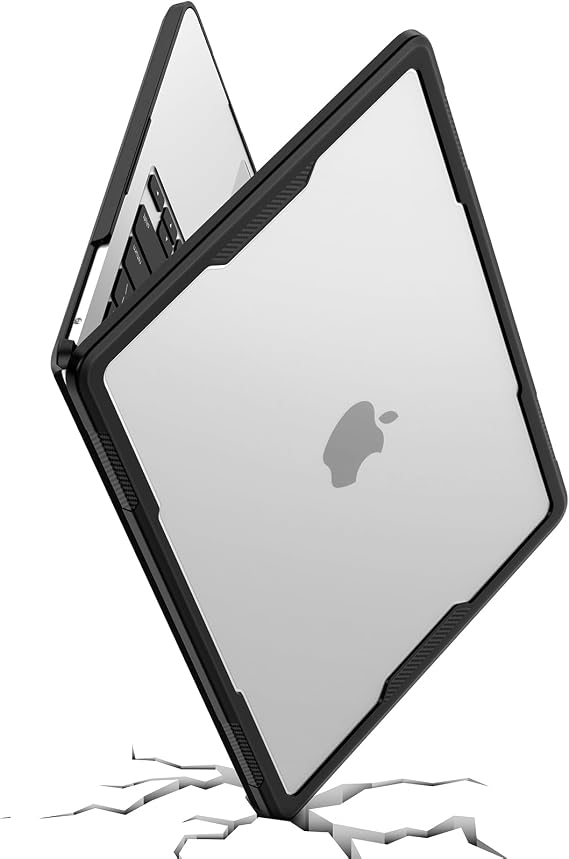 BlueSwan for MacBook Air 13 inch Case M5 M4 M3 M2 2026-2022 Laptop Cover | Model A3449 A3240 A3113 A2681, Reinforced Anti-Crack Edge, Rugged TPU Bumper, Solid Ultimate Protective Hrad Shell