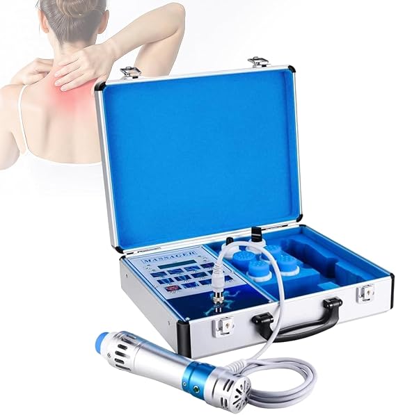 MObyat Electric Shockwave Therapy Machine, Electromagnetic Extracorporeal Shockwave Therapy Machine With 10 Massage Heads, 25-105mj Energy Regulation, For Pain Relief, Fasciitis Body Relaxion