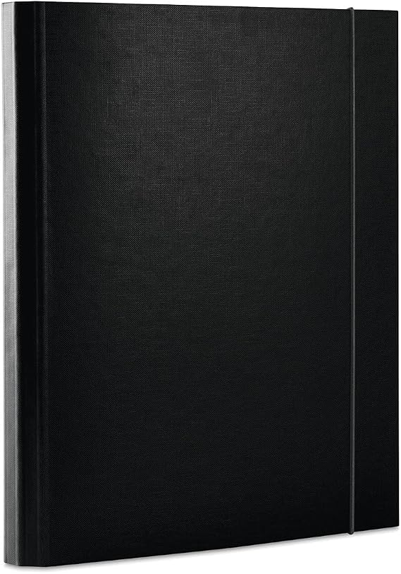 Elasticated File Office Products PP A4/30 Black/Document Archiving/Type-with Flap/Kind-with Eraser/Material-Cardboard/PP/Coating-Single-Sided/Colour-Black/Format-A4
