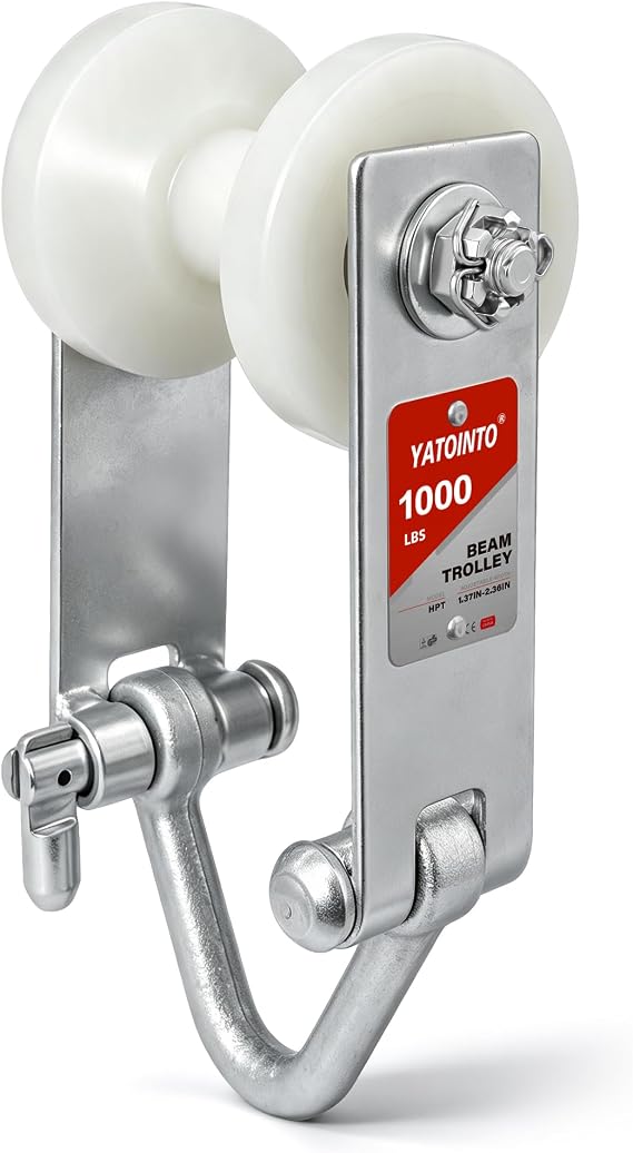 YATOINTO Pipe Trolley 1000LB for Round Pipe 1.37"-2.36"