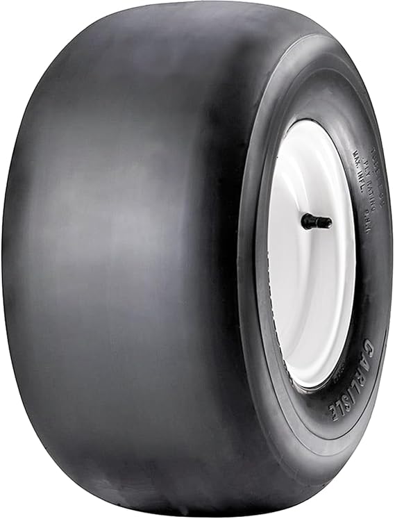 Carlisle Smooth Lawn & Garden Tire - 480-8 | Lawn Mower & Garden Tractor All Season Traction 71A3 Rated 4 Ply Bias Construction Black Sidewall Tire