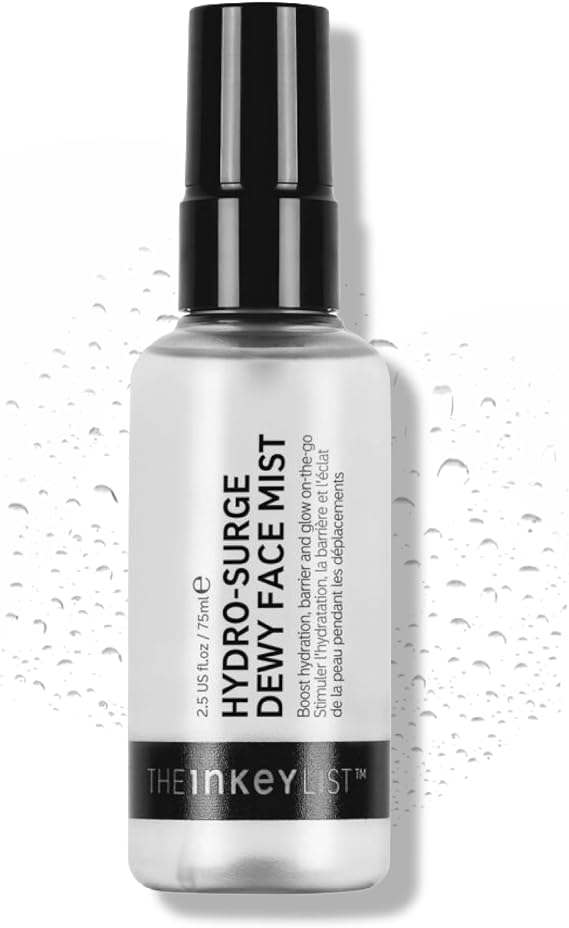 The INKEY List Hydro-Surge Dewy Face Mist 75ml, Hydration Boosting Spray, Fragrance-Free & Alcohol-Free, Gentle Formula for Sensitive Skin, On-The-Go Application, Vegan Friendly