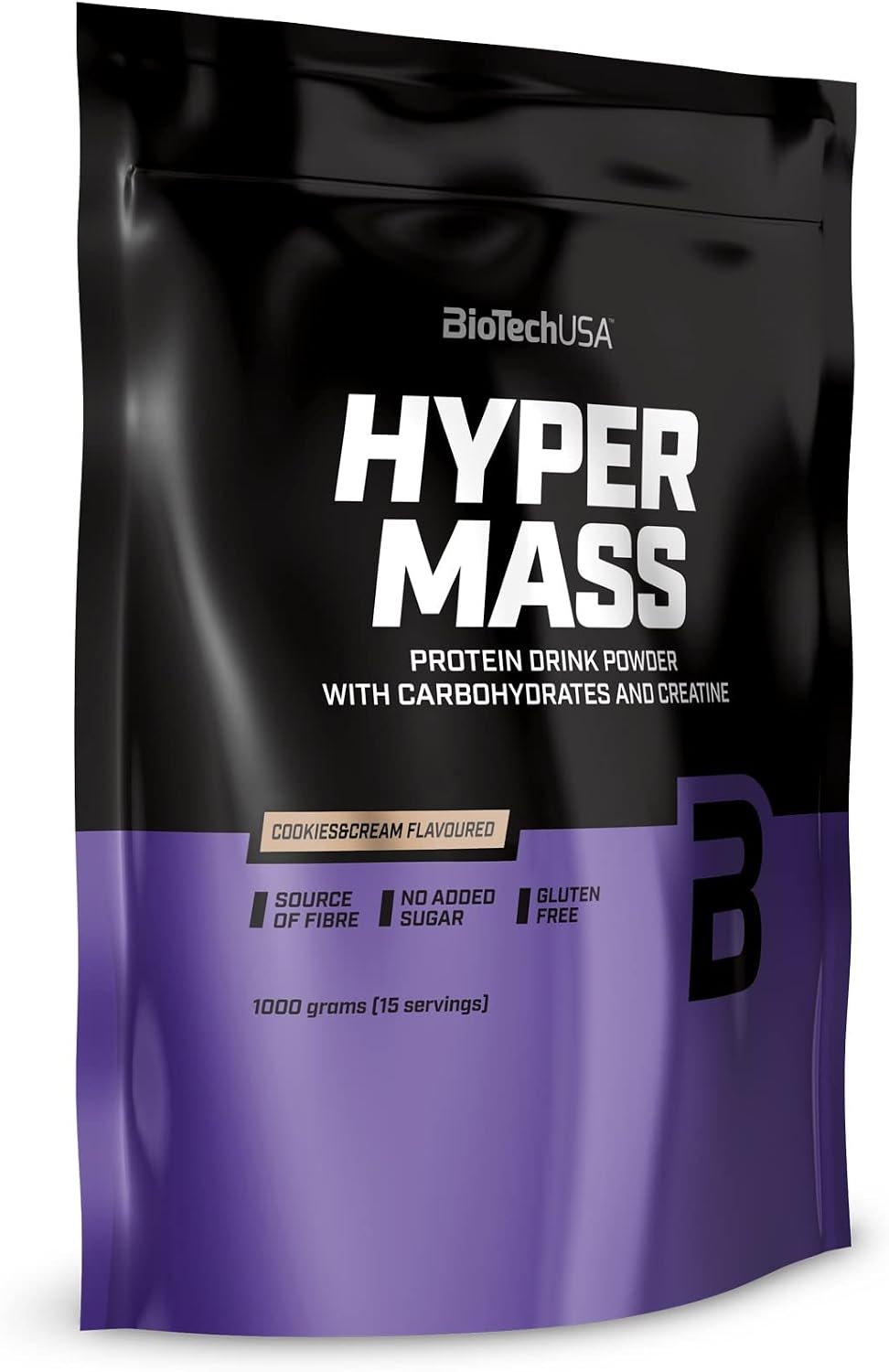 BioTechUSA Hyper Mass - Mass Gainer with Carbs & Protein Blend | Micronised Creatine | Gluten-Free, 1 kg, Chocolate