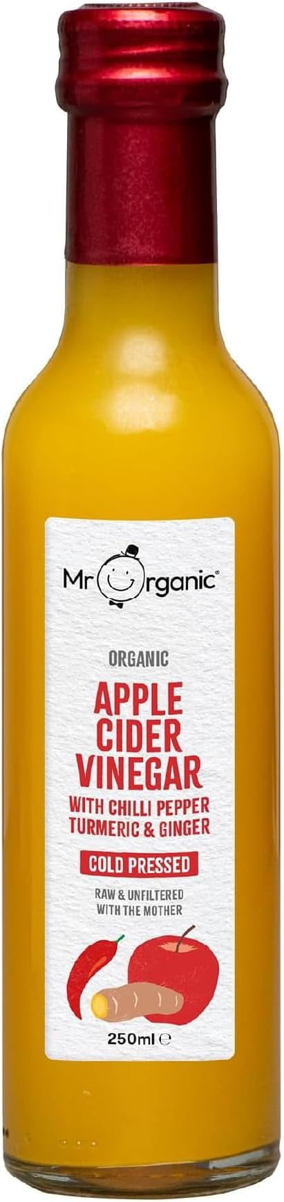 Mr Organic Apple Cider Vinegar with Turmeric, Chilli & Ginger - 250ml