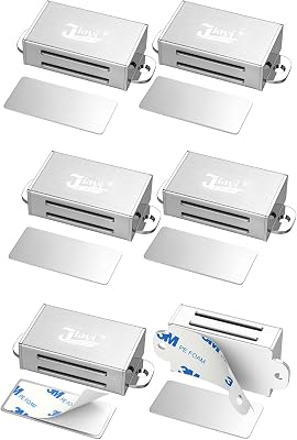 Cabinet Magnetic Catch Jiayi 6 Pack Magnetic Door Catch Self Adhesive Cabinet Door Magnet Latch Stainless Steel Magnetic Cabinet Latch for Kitchen Magnetic Catch Closet for Drawer