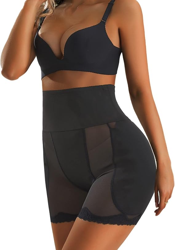 Hip Butt Padded Shapewear for Women, High Waisted Butt Lifter Tummy Control Shapewear, Body Shaper Panty with Pads