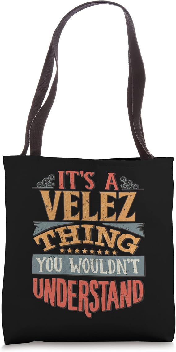 Velez Name Tote Bag