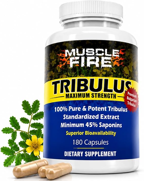 Tribulus Terrestris 1500mg Men's Vitality Support 45% Saponins 180 Capsules