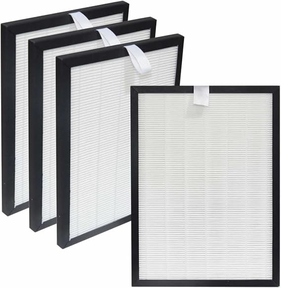 4 Pack HEPA Filter Compatible with MeacoDry Arete One, HEPA Filter Compatible with Meaco Low Energy Dehumidifier and Air Purifier, Enhanced Air Quality HEPA Filters,HEPA Replacemt (218 * 157 * 10mm)