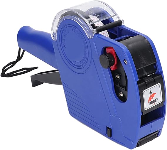 Manual Labeling Machine 8 Digits Price Tag Gun with Cartridge Portable Price Marking Tool (Blue)