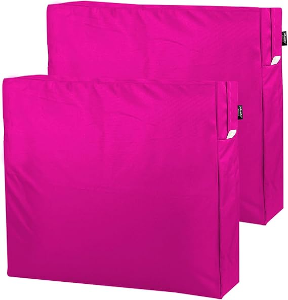 Joramoy Patio Cushion Covers 24244 in Set of 2, Covers Only, Pink | Zippered Waterproof Seat Cushion Slipcovers Replacement,Outdoor Chair Couch Cushion Covers for Patio Furniture
