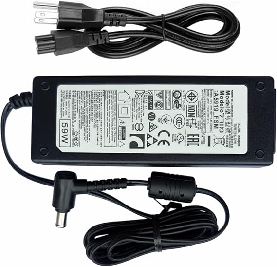 59W A5919_KPNL A5919-KPNL AC DC Adapter Charger Compatible with Samsung Monitor Power Supply BN44-00887E BN44-00887A BN44-00887D 19V 3.1A 59W ac Adapter