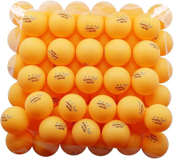 MAPOL 50ct Orange 3-Star Ping Pong Balls, Bulk Training Table Tennis Balls | ABS, Bounce Crisply, Tough, No Crack & Can be Played with for hours. Orange is Easier to See. Great for Practice & Rec Play