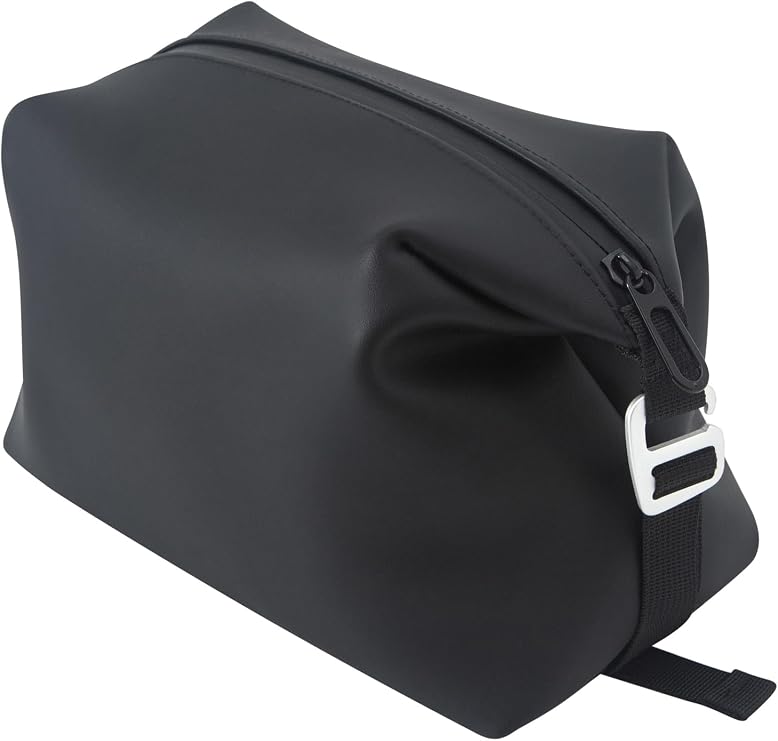 6"x9.84" 4.5L Silicone Toiletry Bag, Black