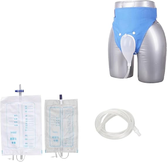 Urine Bag, Urine Collector,Silicone Urine Collector with 2 Urine Catheter Bags for Urinary Incontinence (Woman)