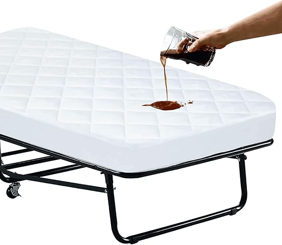 Cot Size Mattress Pad Waterproof Quilted, 31" X 75" Inch