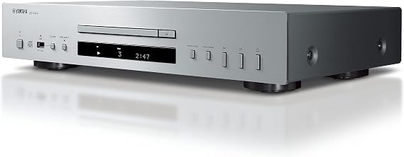 Yamaha CD-S303-192 kHz/24 bit Yüksek Performanslı DAC CD Çalar, Saf Doğrudan, USB Bağlantı Noktası, Yüksek Çözünürlüklü Ses Desteği, Gümüş