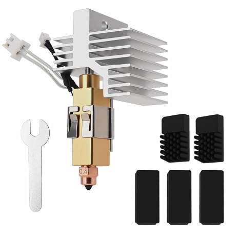 0.4mm Extruder Hotend Kit, Upgraded Red Copper Centauri Carbon Hotend Kit with Silicone Cover and Nozzle Wipe for Elegoo Centauri Carbon hotend 3D Printer Accessories