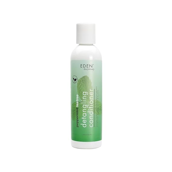 EDEN BodyWorks Peppermint Tea Tree Detangling Conditioner | 8 Fl Oz | Moisturizing Detangler | Infused Peppermint Oil for Hair Scalp Treatment | Hydrating Hair Care to Refresh & Soothe Scalp