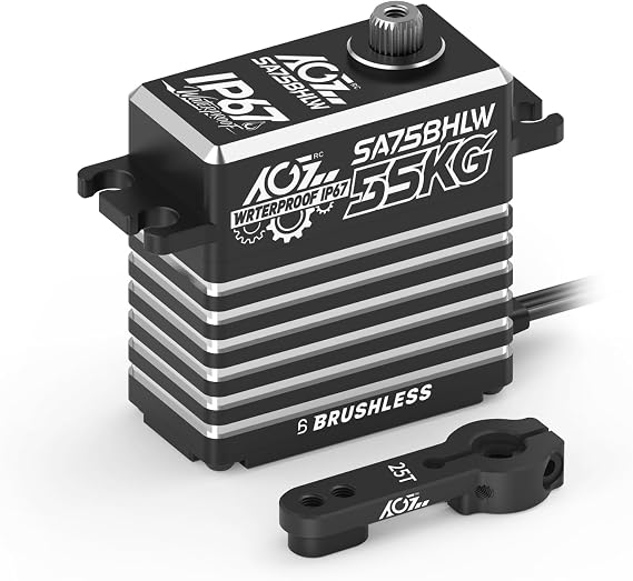 AGFRC 55KG Waterproof Brushless 1/10 1/8 RC Servo Motor(SA75BHLW)