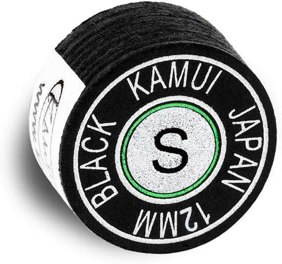 KAMUI Black Laminated Pool Billiard CUE TIP - 1 pc (Soft, 12 mm)